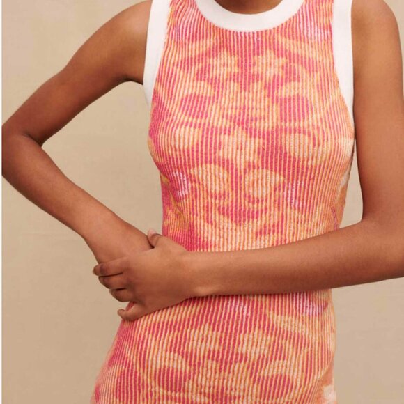 Maje Printed Reversible Dress Size 34 - Picture 4 of 9